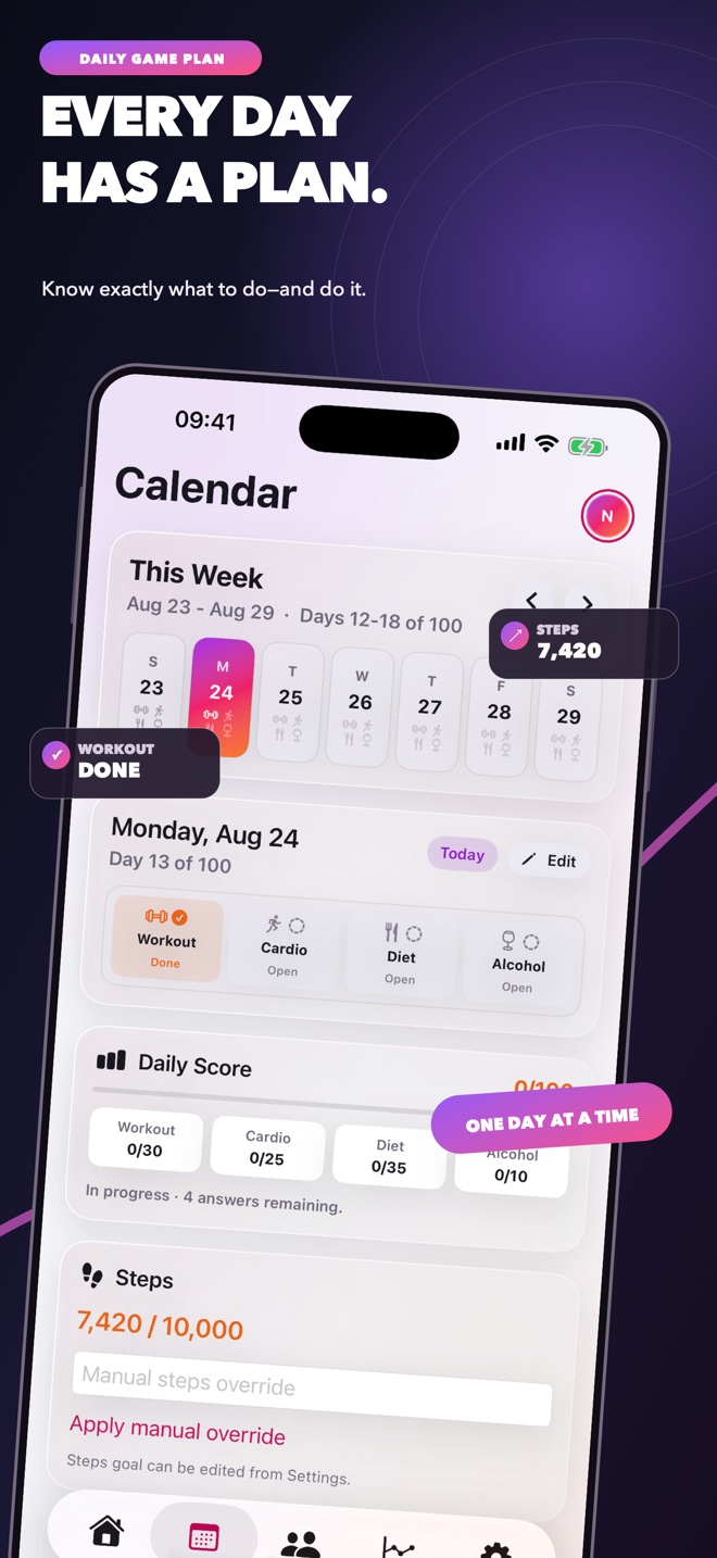 Every day has a plan app preview