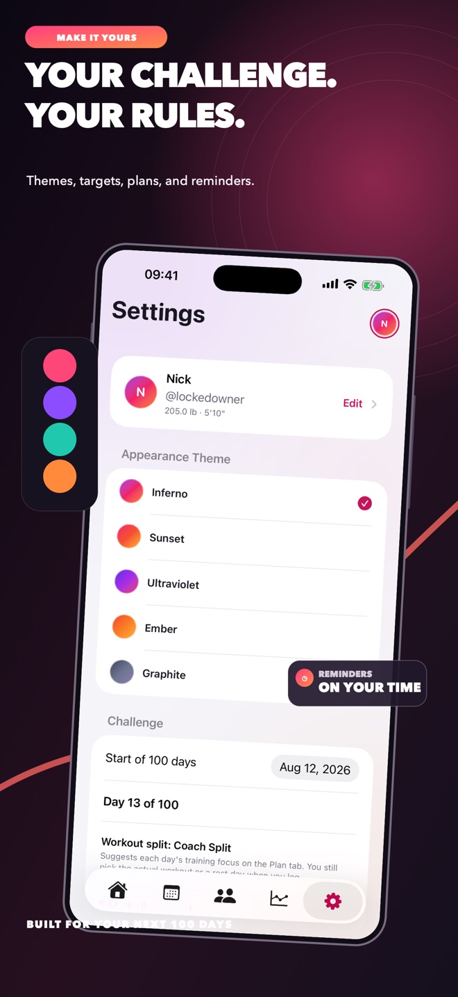 Challenge settings